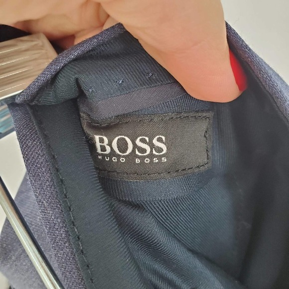 Boss Hugo Boss Virgin Wool Slim Straight Trouser Pants in Blue Size 30R NEW - Picture 6 of 6